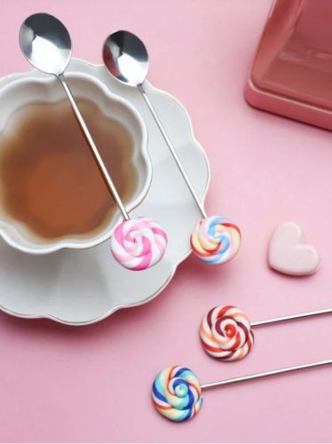 Desszert Kanál Nyalóka mintával 4 db-os