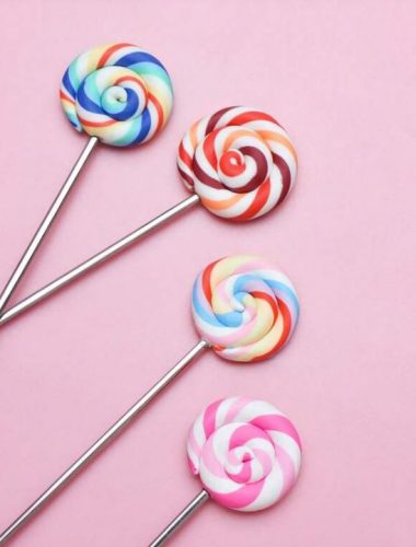 Desszert Kanál Nyalóka mintával 4 db-os