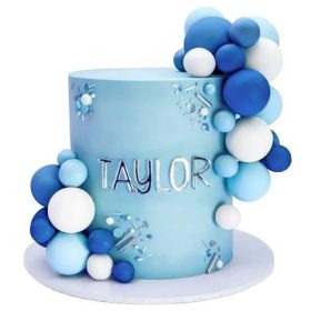 Kék-Fehér MINI GÖMB TORTADEKORÁCIÓ 32 DB-OS