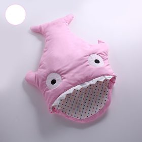 Baba hálózsák cápácska formájú rózsaszín színben