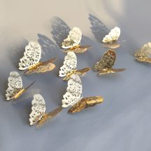   Dekorációs pillangó arany és ezüst színben Készletről azonnal