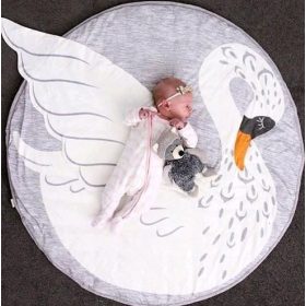 Hattyú mintás játszó szőnyeg kör alakú 