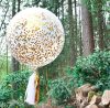 Óriás méretű arany konfettis lufi 