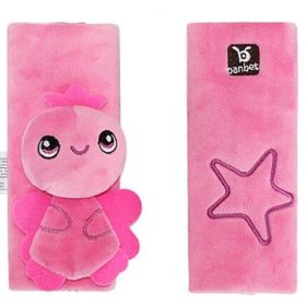 Biztonsági övre tehető nyaktámasz babáknak pink 