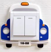 Fluoreszkáló- világító Villany kapcsoló keretek- matricák 