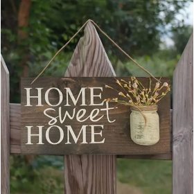 Otthon Édes Otthon Virágos Dekorációs Tábla 