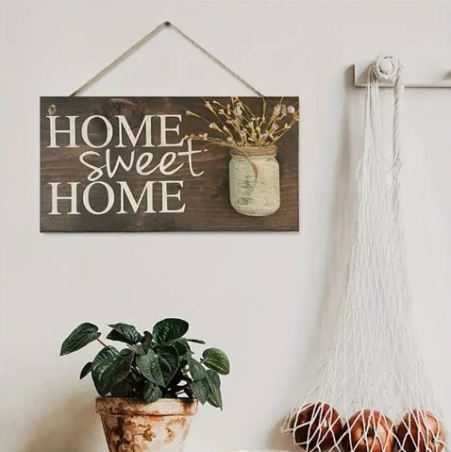 Otthon Édes Otthon Virágos Dekorációs Tábla 