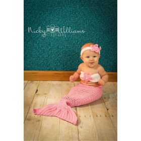 Baba kötött sellőruha- Baba fotózáshoz 