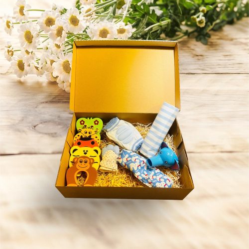 Babaköszöntő ajándékcsomag - Baby Gift  Box- Blue Dream