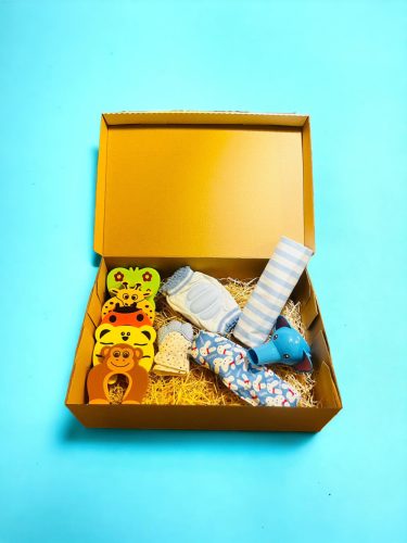 Babaköszöntő ajándékcsomag - Baby Gift  Box- Blue Dream