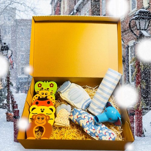 Babaköszöntő ajándékcsomag - Baby Gift  Box- Blue Dream