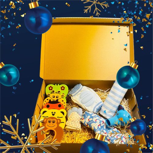 Babaköszöntő ajándékcsomag - Baby Gift  Box- Blue Dream