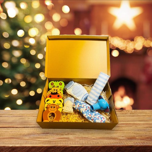 Babaköszöntő ajándékcsomag - Baby Gift  Box- Blue Dream