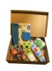 Babaköszöntő ajándékcsomag- Baby gift Box- Animal Zöld-Kék