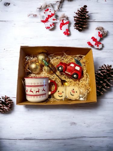 Ajándékbox- Gift box - Forró Csoki Box Rénszarvas