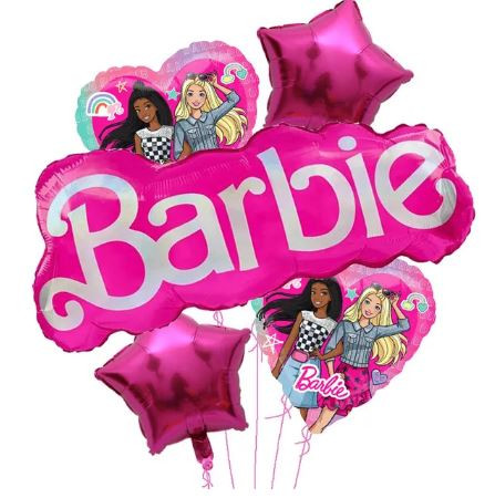 Barbie Latex Szülinapi Lufi szett 5 db-os