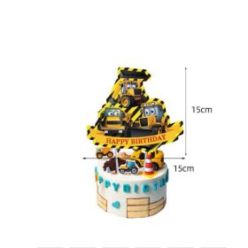Munkagépes torta Dekoráció 
