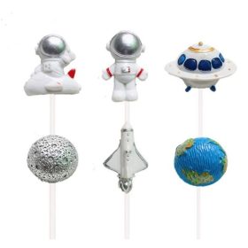 Űrhajós Torta Dekoráció 6 db-os 