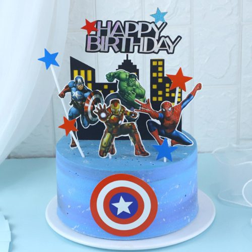 Avengers - Bosszúállók Torta Dekoráció - Marvel hősök