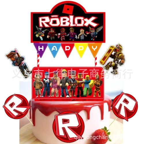 Roblox torta dekoráció 8 db-os 