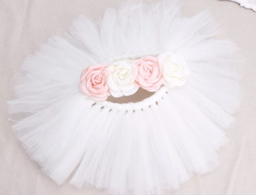 Baba Fotózás - Fehér rózsás Balerina szett 