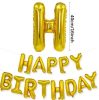 Happy Birthday Felirat Lufi 13 db-os Arany
