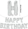 Happy Birthday Felirat Lufi 13 db-os Ezüst