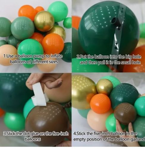 Dzsungel Szafari Születésnapi Léggömb Dekoráció 161 db-os 