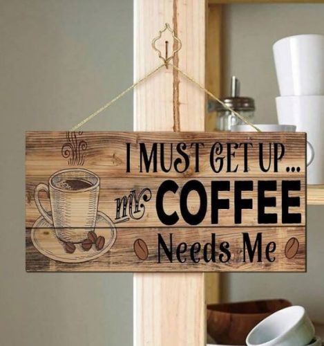 Fa Kávés Fali Dekoráció 