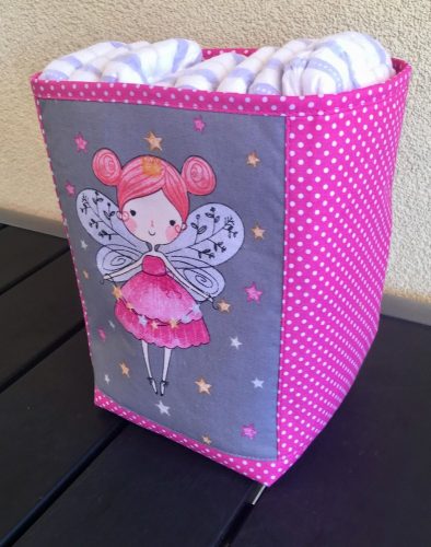 Asztali tároló, pelenkatartó babaszobába - Pink Tündér