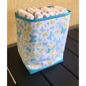   Asztali tároló, pelenkatartó babaszobába - Türkiz lepkék