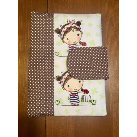   Pelenkázó neszeszer, pelenkázó táska-Barna katicás kislány