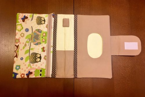 Pelenkázó neszeszer, pelenkázó táska- Barna baglyos