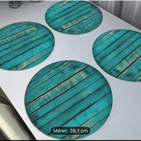 Fa deszka mintájú - kerek tányéralátétek 2 db-os