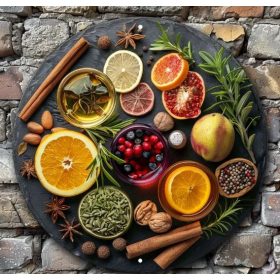   Élethű Gyümölcs Témájú Kültéri Dekoráció Aluminium Tábla