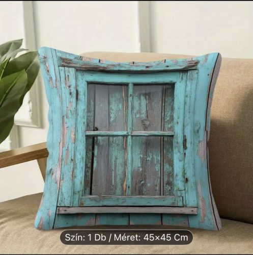 Vintage stílusú türkizkék párnahuzat