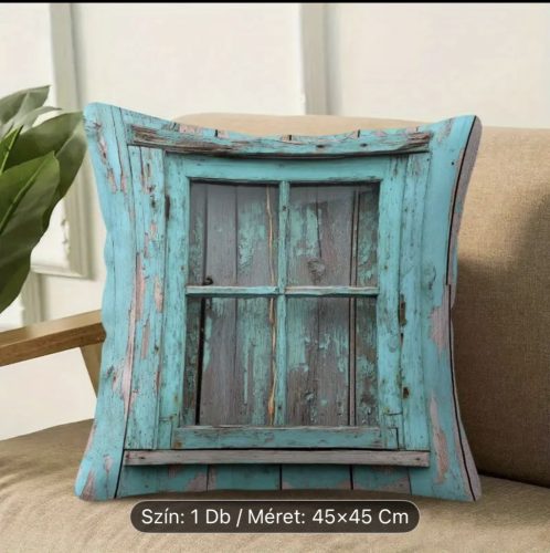 Vintage stílusú türkizkék párnahuzat