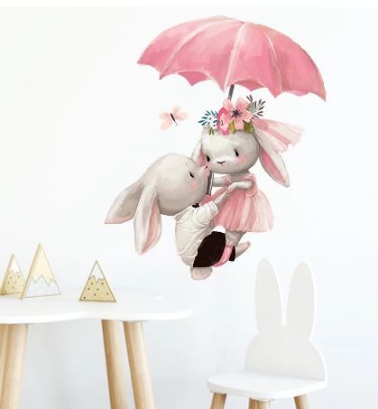 Nyuszi pár falmatrica