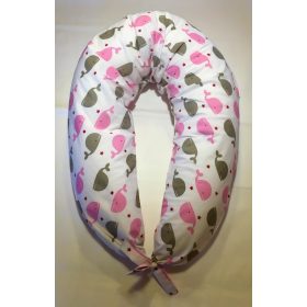 Kismama - baba párna rózsaszín bálnás