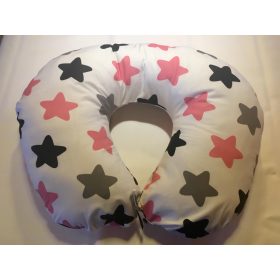 Pihe-puha szoptatós párna rózsaszím csillagos