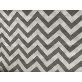 Fehér-Szürke Cikk-Cakk mintás pamutvászon