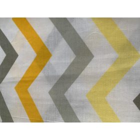Sárga-Szürke cikk-cakk mintás Pamutvászon