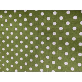 Zöld Alapon Fehér Pöttyös Pamutvászon