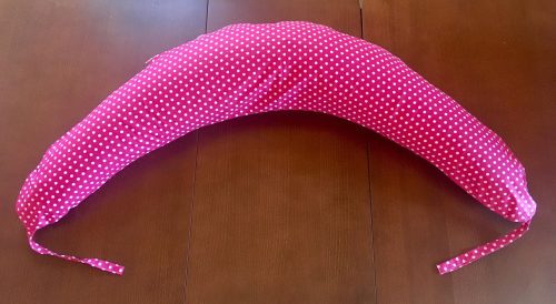 Kismama - baba párna pink pöttyös