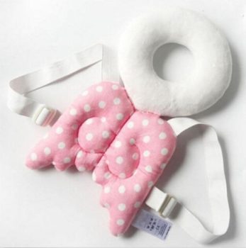 Védőszárnyak babáknak rózsaszín-fehér pöttyös Készleten