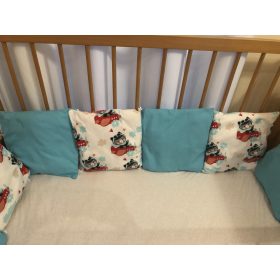   Rácsvédő, fejvédő párnaszett 6 db-os - repülős- kék kombinációban