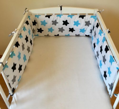 Nagy kék csillagos egyenes rácsvédő 