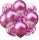 Pink konfettis Dekorációs lufik 10 db-os 