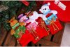 Karácsonyi mini ajándék táska, dekoráció- karácsonyfára, ajándékdobozra 4 db-os
