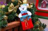 Karácsonyi mini ajándék táska, dekoráció- karácsonyfára, ajándékdobozra 4 db-os